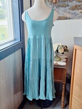 Hairston Roberson Vintage 1980s Tiered Broomstick Boho Sundress, PL,Style#816802